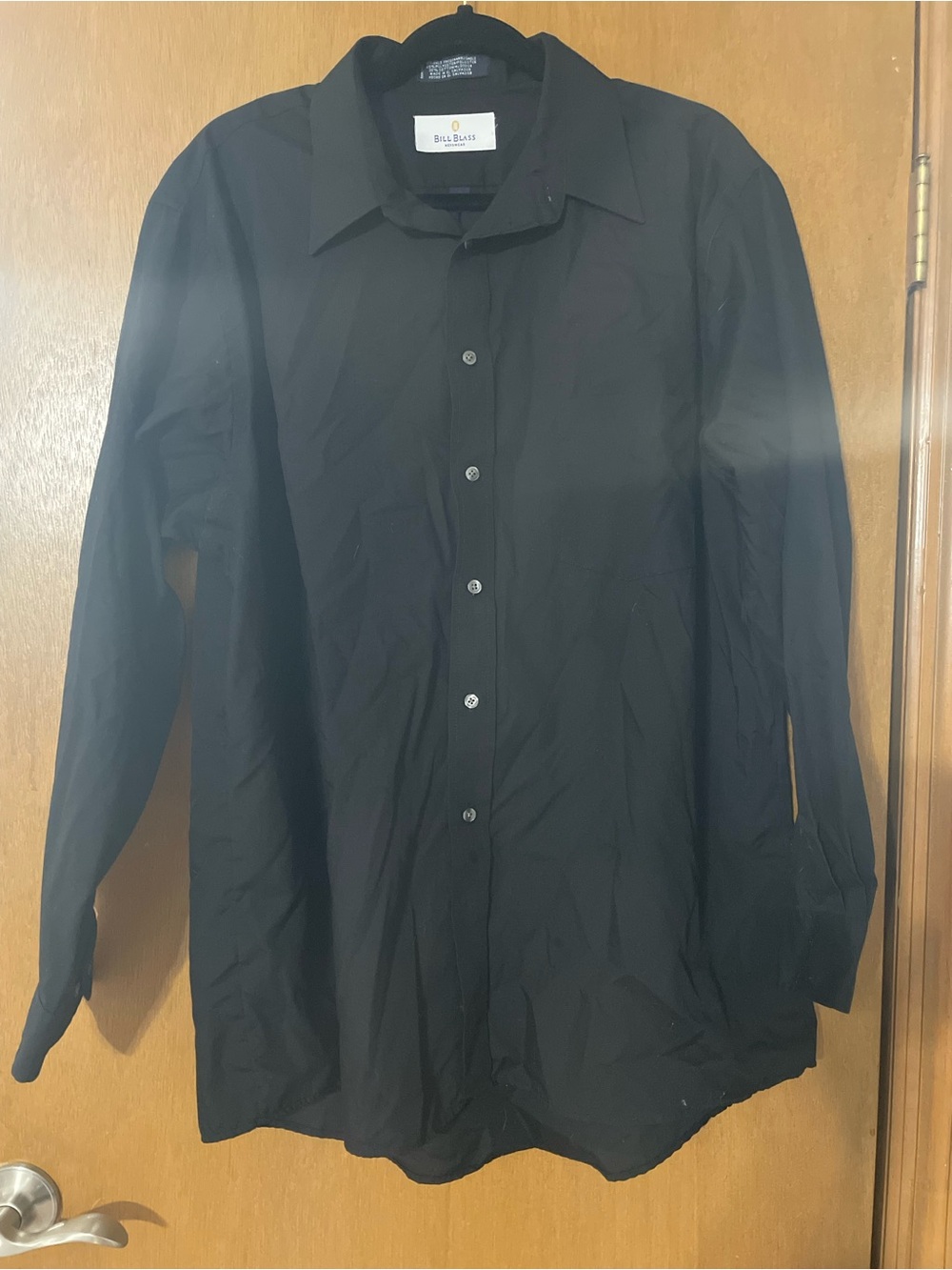 Bill Blass Black Long-Sleeve Dress Shirt